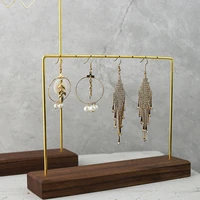 fashion hotsale walnut wooden largemiddle size necklace bracelet storage jewelry display stand simple luxuious earrings storage