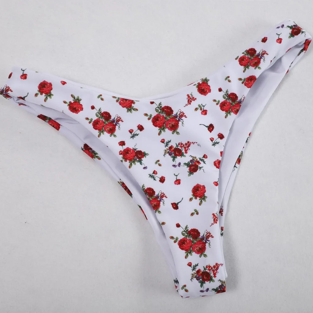 

Swimwear Women Flowers Printing Swimming Bikini Set Push-Up Padded Bra Beach Swimsuit Swim Wear