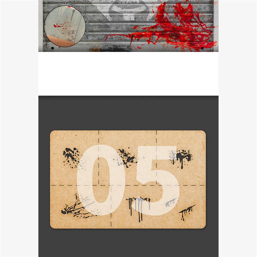 Брызги эффекты трафареты для аэрографии инструментов пресс-форм 1/35 1/48 1/72 весы