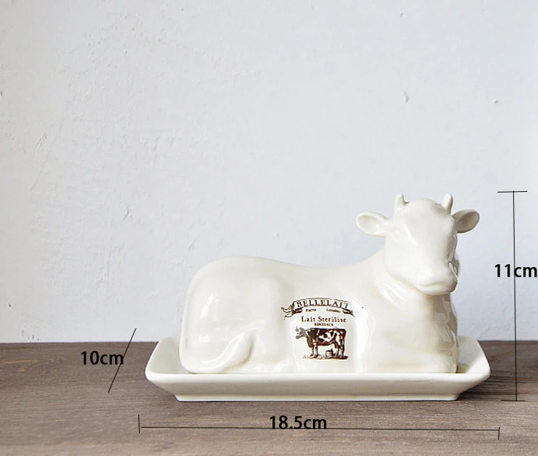 Коровы масленка милые животные тарелка для закуски лоток десертная резные