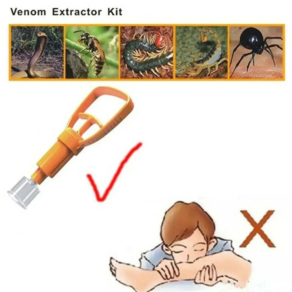 

Emergency Outdoor Snake Insect Bite First Aid Kit Wild Bee Venomous Survival Extractor Pump Rescue Venom Detox Vacuum Bites I3R0