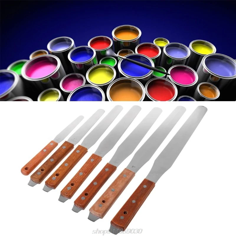 

Stainless Steel Inking Paint Glue Mixing Knife Draw Spatula Scrape Texture Scraper N26 20 Dropshipping