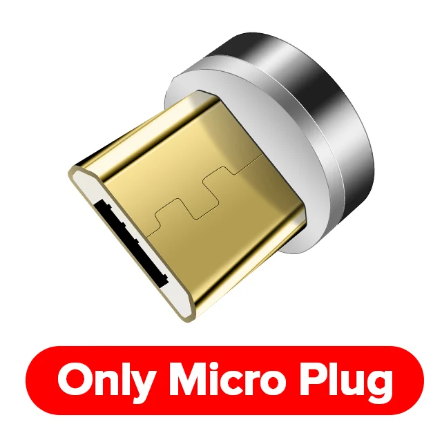 Only Plug For Micro Магнитный кабель INIU 3A Micro USB C quick charge 3,0 для iPhone 11 X samsung, магнитный кабель для быстрой зарядки usb type C, зарядное устройство для мобильного телефона - Цвет: Only Plug For Micro