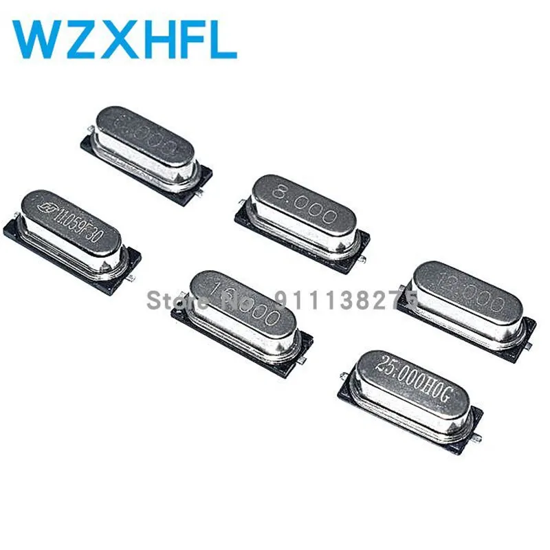 49SMD пассивный кварцевый генератор 4МГц 6МГц 8МГц 12МГц 11.0592МГц 16МГц 20МГц 22.1184МГц 24МГц 25МГц