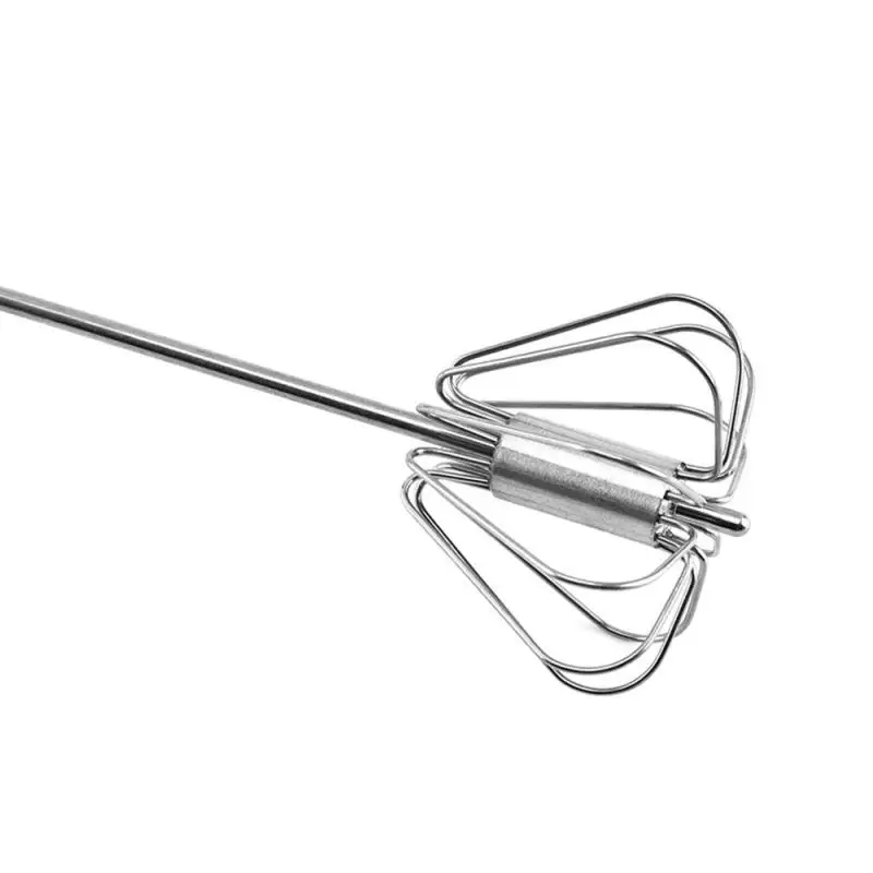 

1PC Semi-automatic Egg Beater Stainless Steel Hand-pressure Rotary Household Mixer Kitchen Manual Press Egg Cream Sauce Mixer