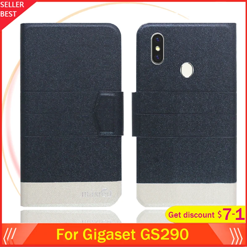 5 Colors Hot!! Gigaset GS290 Case 6.3&quot Flip Ultra-thin Leather Exclusive Phone Cover Fashion Folio Book Card Slots | Мобильные