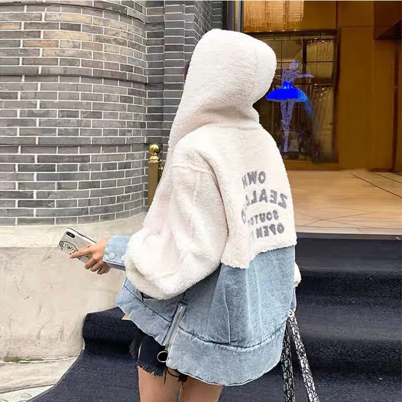 Осенне зимняя женская одежда жакет в клетку из овечьей шерсти с прострочкой