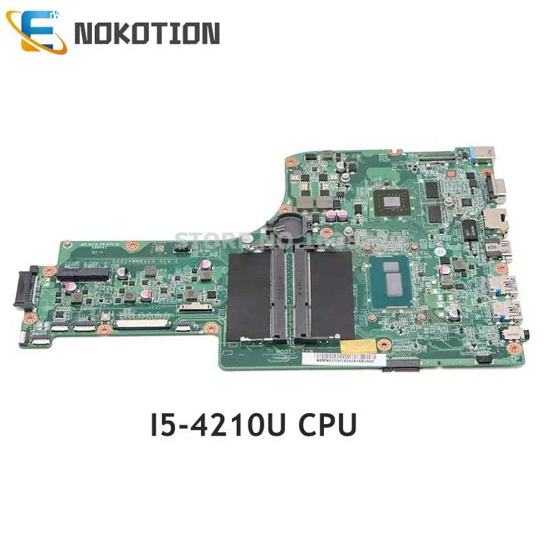 

NOKOTION For Acer aspire E5-771G Laptop Motherboard DA0ZYWMB6E0 NBMNV11001 NB.MNV11.001 I5-4210U CPU 840M GPU DDR3L