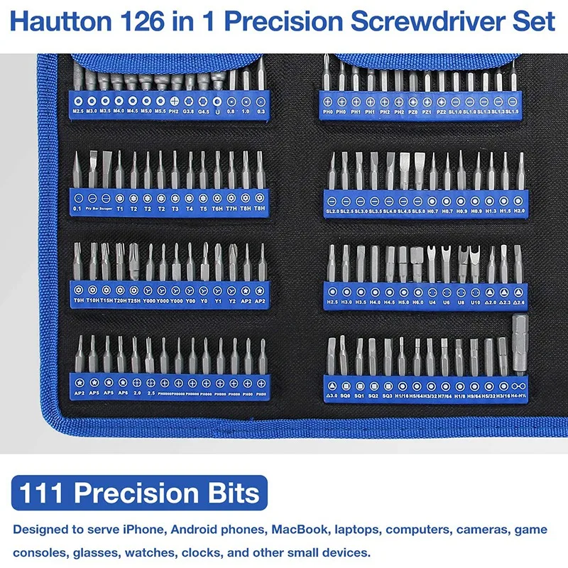

Precision Screwdriver Set, 126 in 1 Magnetic Screwdriver Kit, Multi-Function Professional Repair Tool Kit