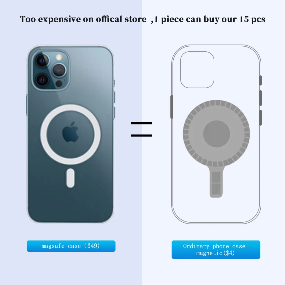 Магнитное кольцо-наклейка Magsafe для Apple Iphone 14 13 12 11 Pro Max Xs Xr беспроводное зарядное