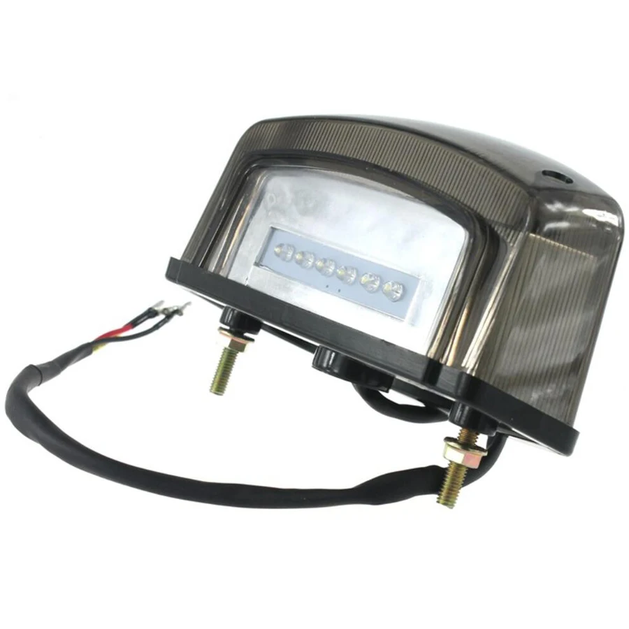 Универсальный дымчатые линзы мотоцикл номерной знак светильник 21 светодиодный