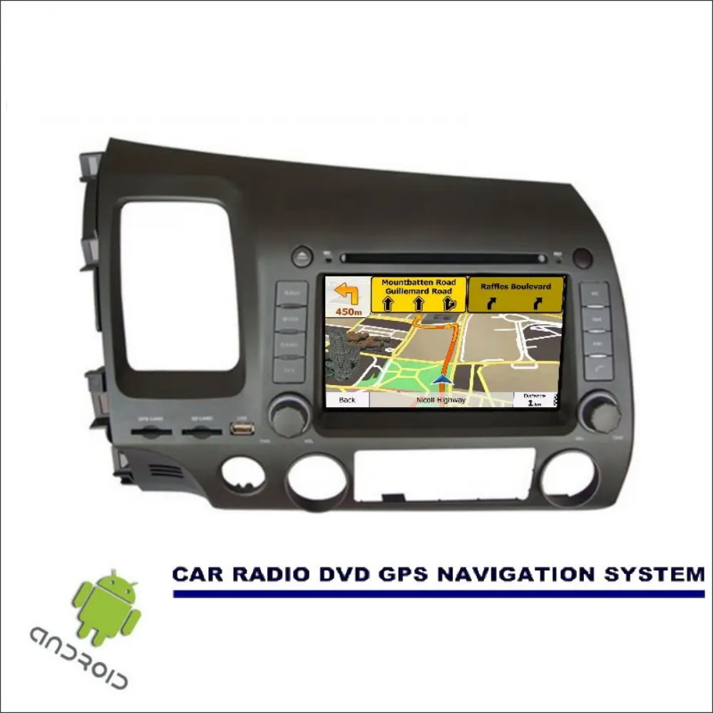 Liorlee Wince/Android Автомобильная Мультимедийная навигационная система для Honda CIVIC 2006 2011