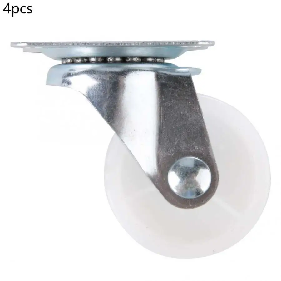 4 шт./компл. ролики белое фиксированное колесико из полипропилена диаметром