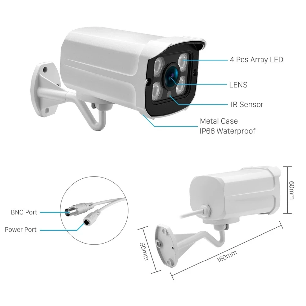 

AHD High Definition Surveillance Camera 2500TVL AHDM 3.0MP 720P/1080P AHD CCTV Audio Wireless Camera Security Indoor/Outdoor