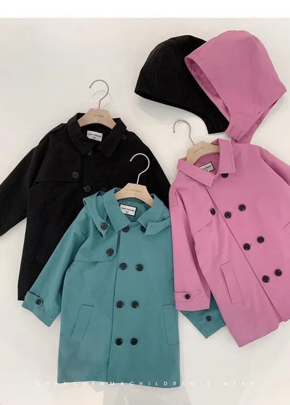 Повседневное плотное хлопковое пальто в английском британском стиле для
