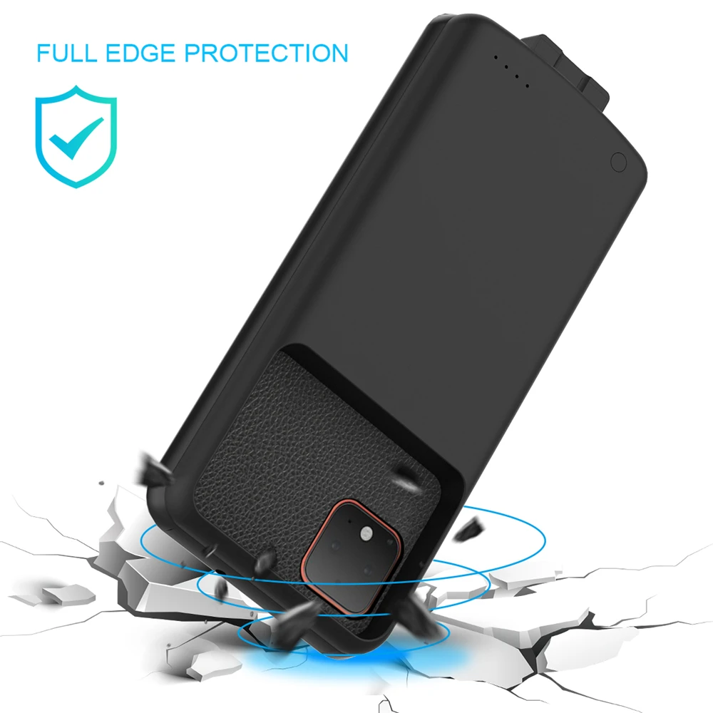 Чехол с зарядным устройством для Google Pixel 4 XL чехол аккумулятором 5000 мАч Магнитный