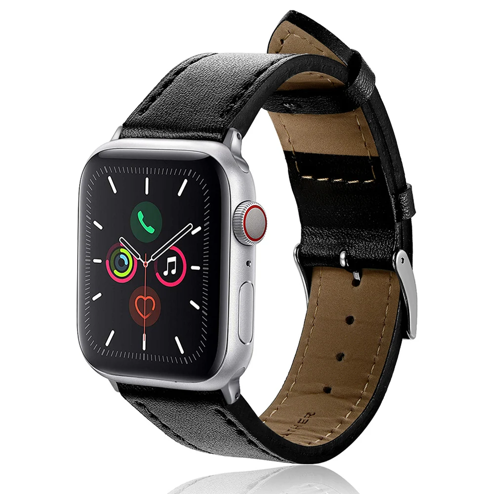 

44mm 40mm 42mm 38mm Leather Strap Fit For Apple Watch Hot Sale Vintage PU For iwatch Series 6 SE 5 4 3 2 1 Wristband Replacement