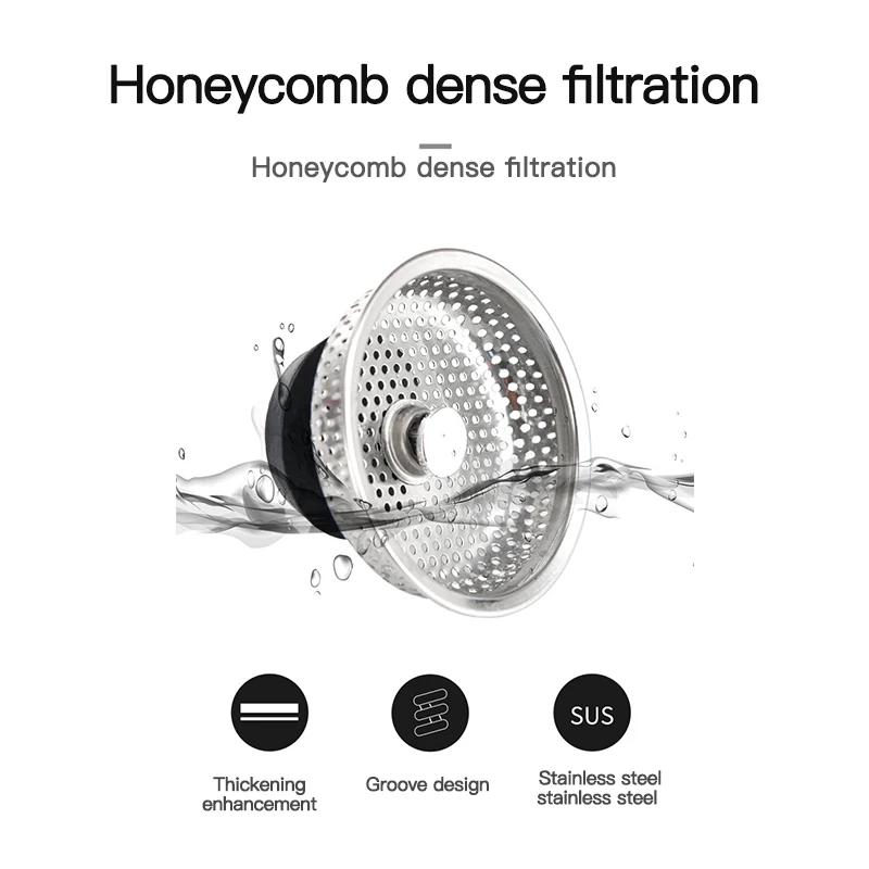Фильтр пробка для кухонной раковины из нержавеющей стали штепсельная Вилка