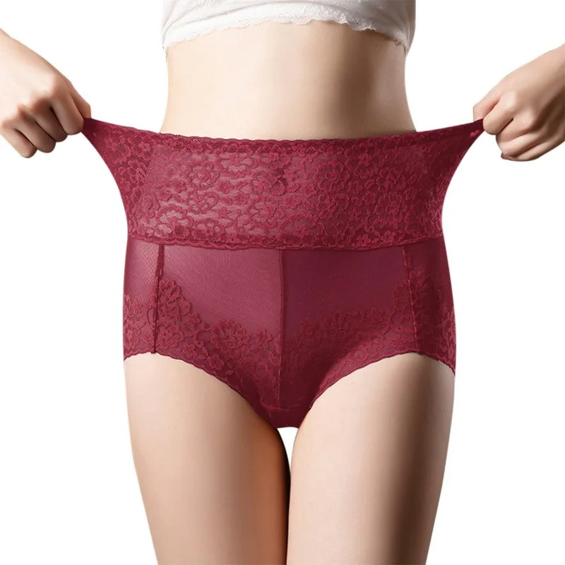 

Кружевные сексуальные трусики, женское осеннее Корректирующее белье с высокой талией, короткие брюки, женское Утягивающее нижнее белье с э...