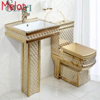 ceramic gold plated toilet bathroom color toilet set golden toilet bowl