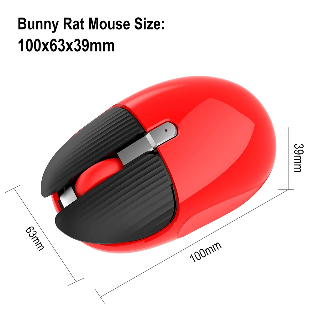 

VODOOL M106 Portable 2.4GHz Wireless Mouse Rechargeable Mute 1600DPI Adjustable Optical Mice for Laptop PC Office