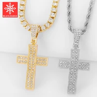 bling rhinestones cross pendant mens necklace pendants for men jewelry crystal necklace for men hip hop necklace