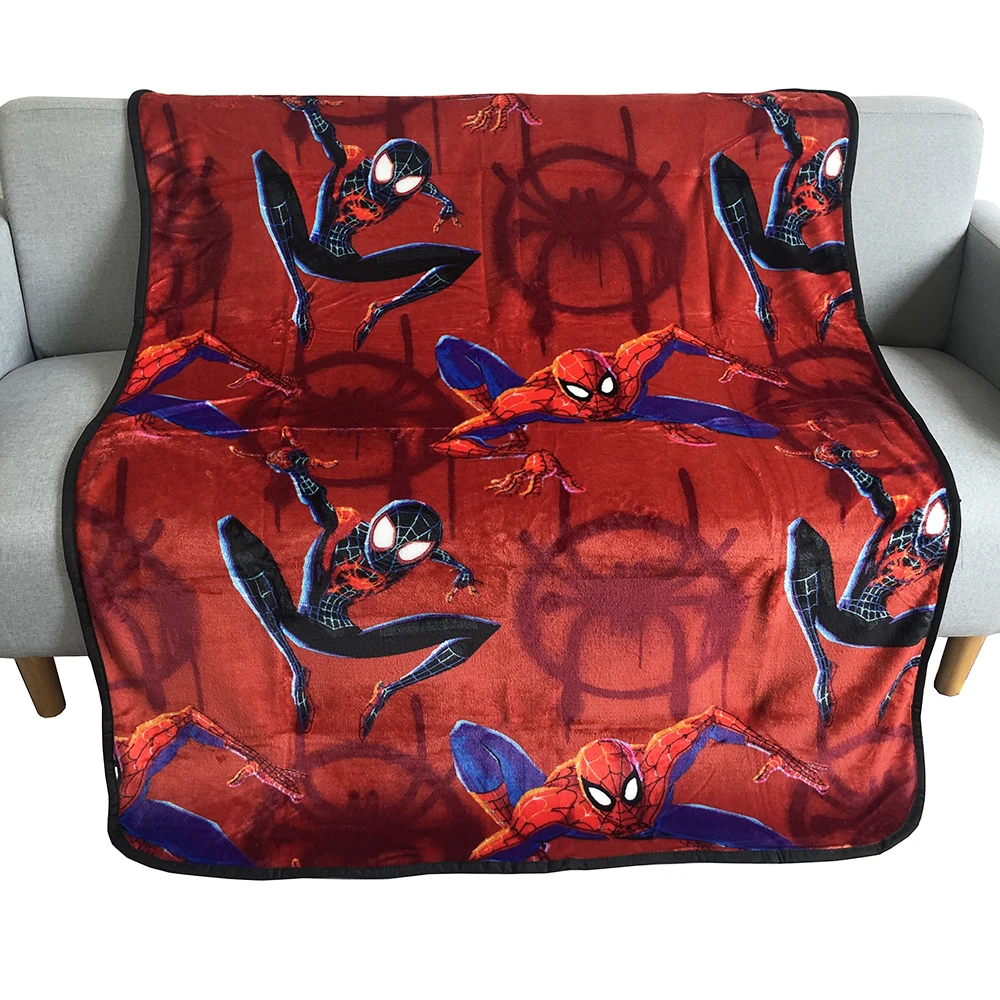 Дисней мультфильм красный человек паук коралловый флис одеяло пледы для