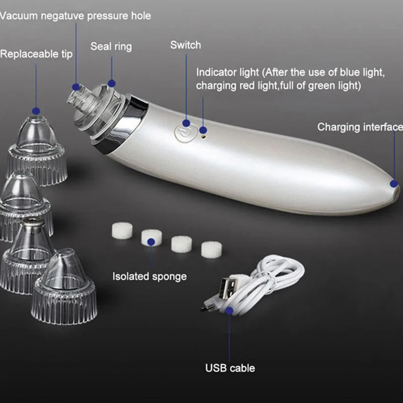 Электрический мини Ручной вакуумный отсос угрей для удаления омоложения кожи