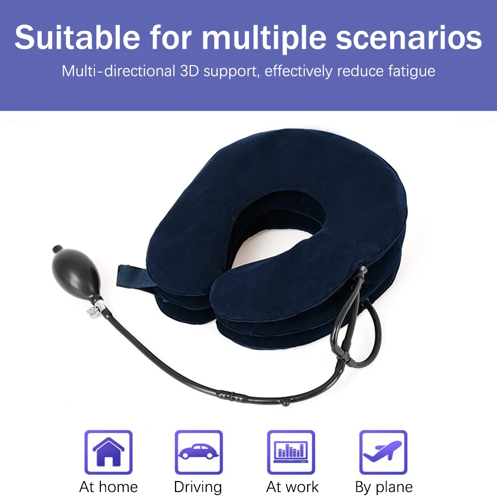 Yongrow medical Neck Traction Collar Support Brace 3 Layers Cervical Relief Posture Correction Stretching | Красота и здоровье