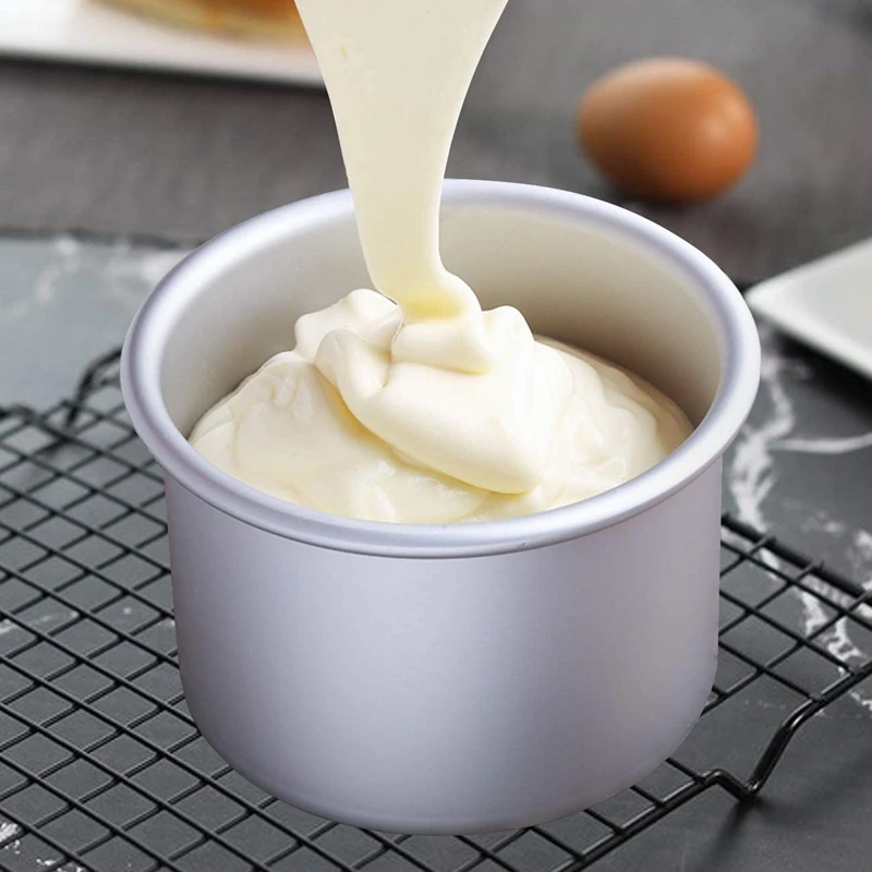 4 Inch Cake Pan Pcs Mini Round Tier Baking Pans for Steaming Serving Healthy & Sturdy |