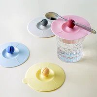 round food grade silicone cup lid high temperature resistant universal ceramic mug mug lid tea cup accessories dustproof seal