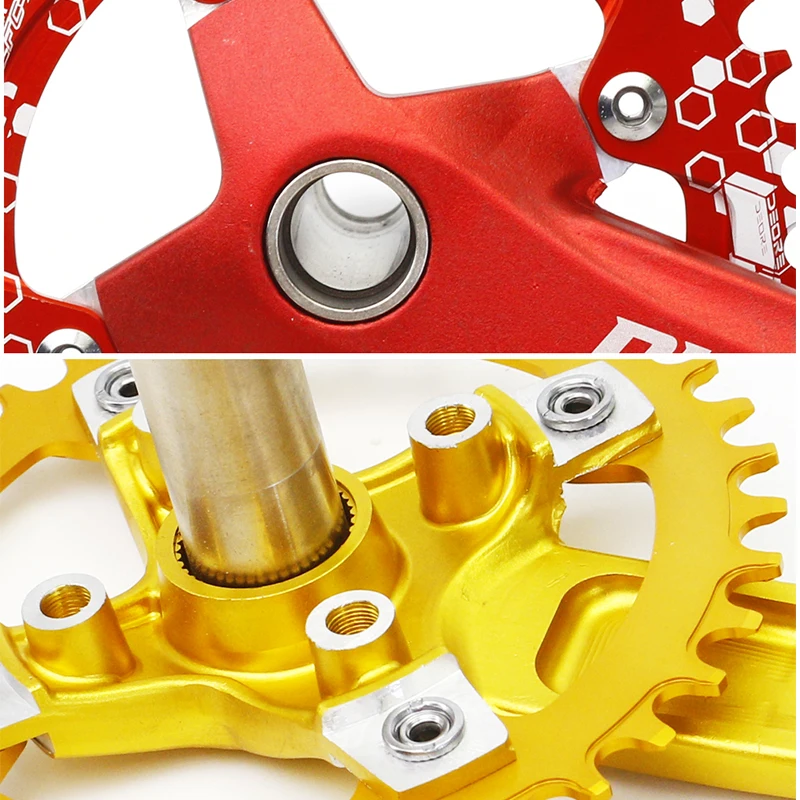 

AKANTOR 104BCD MTB Bike Crankset Aluminum Alloy With Bottom Axis Bicycle Crankset Mountain Bike Cranks Bike Accessories 170mm