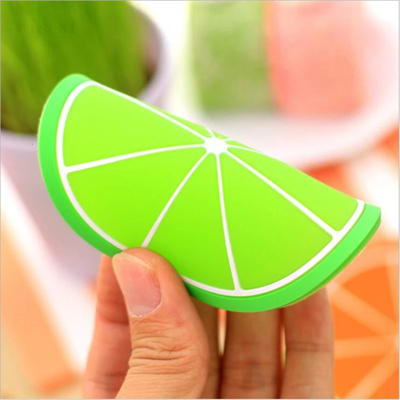 Новинка 1 шт. милая подставка в форме фруктов силиконовая под кружку нескользящая