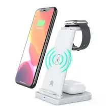 Qi Wireless Charger Detachable 10W Fast Charge Mobile Phone Charging Desktop Stand For IPhone Samsung Earphone Smart Watch