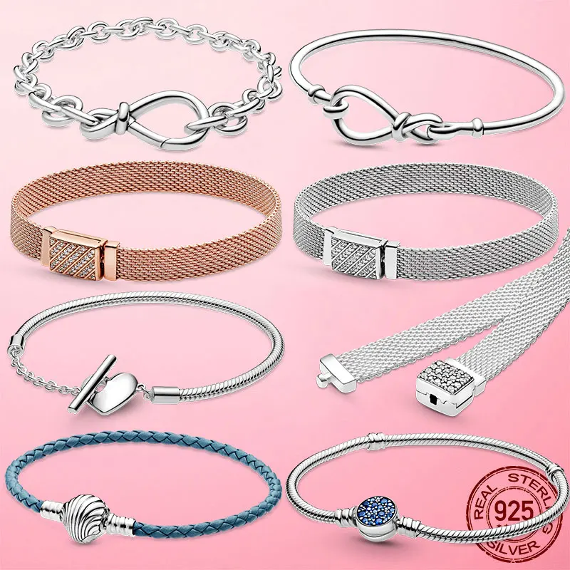 2021 новый летний 925 стерлингового серебра раковины застежка Бирюзовый плетеный