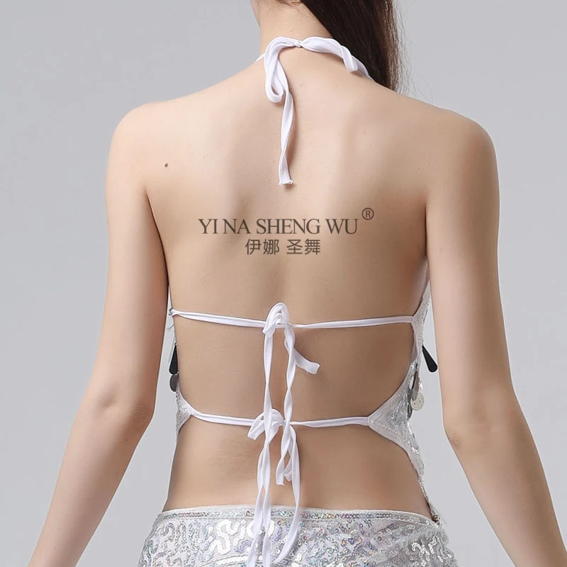 Блестки монеты DS костюмы туба танцевальная сценическая одежда Топ Бюстгальтер