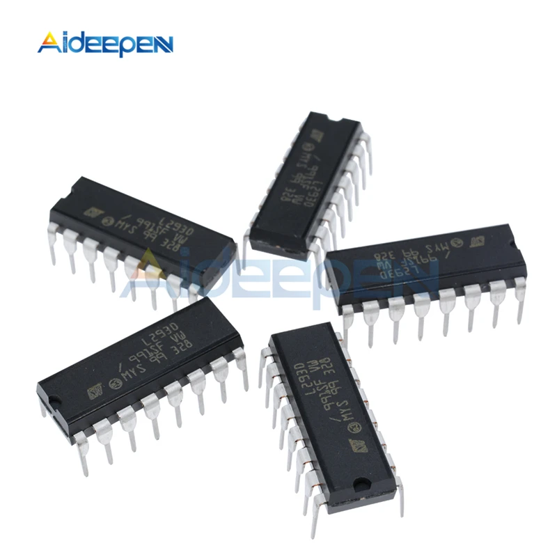 5 шт./лот L293 L293D чип привода драйвера двигателя IC PAR PusH Pull 4 канальный модуль DIP DIP16 16