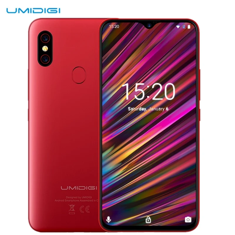 Оригинальный смартфон UMIDIGI F1 Play 6 3 'ƊG Android 9 0 четыре ядра 2 ГГц ГБ ОЗУ 64 Гб ПЗУ