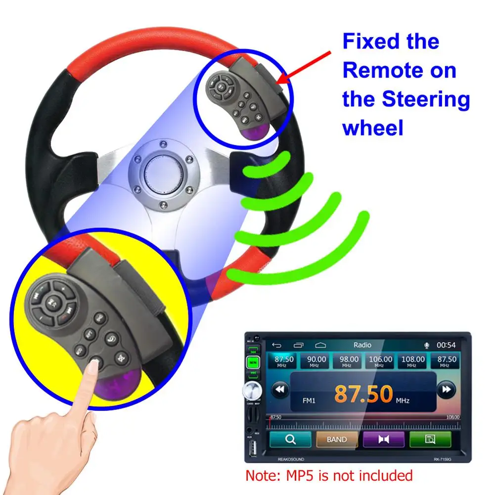 Portable Car Steering Wheel Wireless Controller MP5 Media Multimedia Player Key DVD accessories | Автомобили и мотоциклы