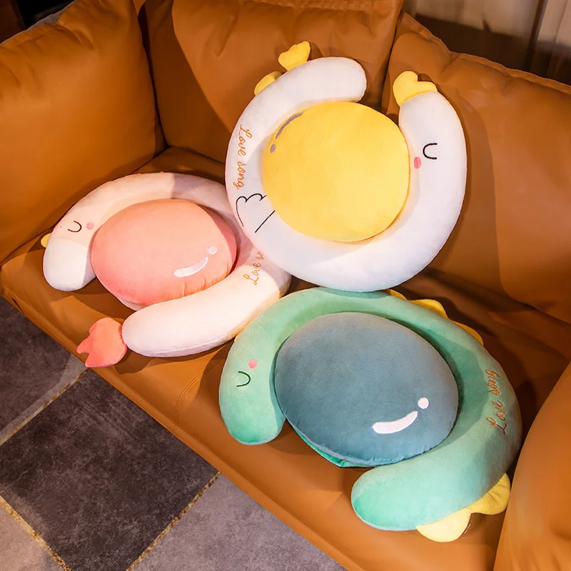 Coj&iacute;n de fut&oacute;n de Animal de dibujos animados, suave, estilo japon&eacute;s, para suelo de dormitorio, ventana de Bah&iacute;a, hogar-1