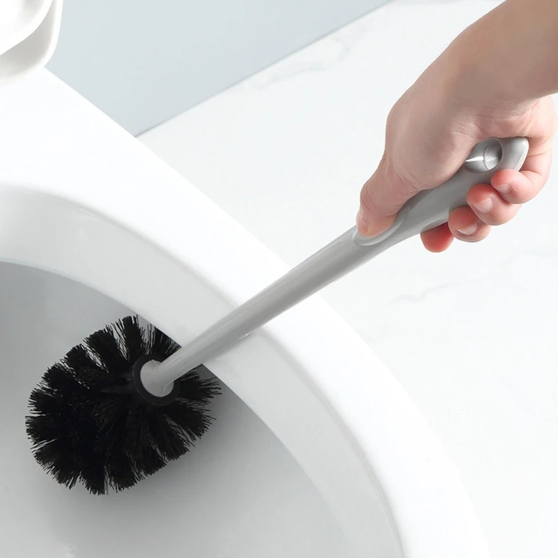 

Bathroom Bristle Toilet Brush with Base Punch-free Wall-mounted Toilet Brush Shower Room Cleaning Brushes Home Clean Tool