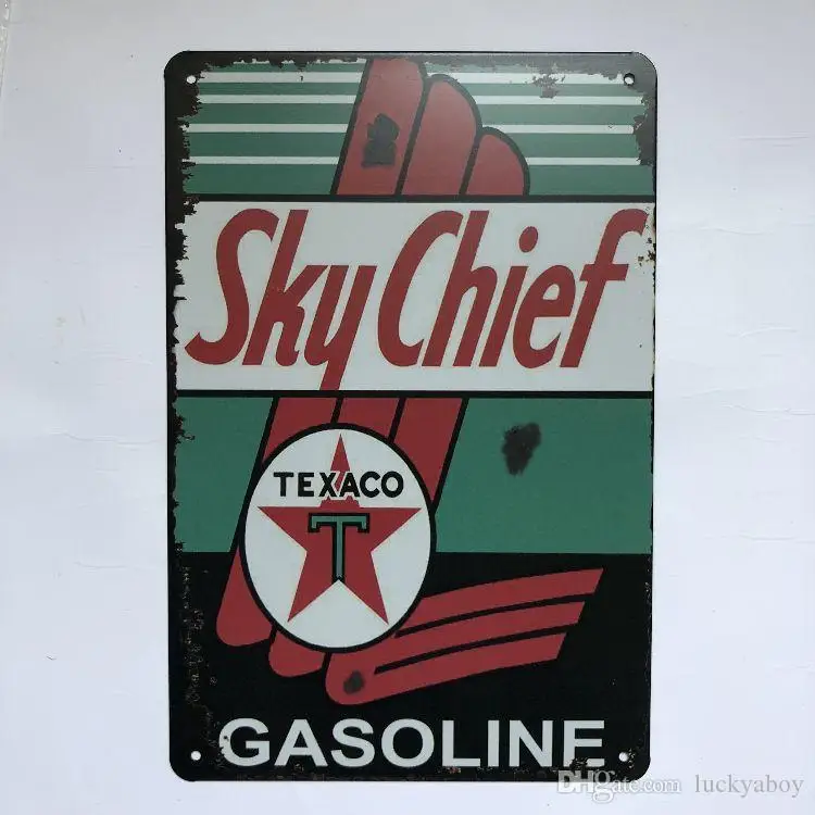 

SkyChief бензиновый Texaco винтажный деревенский домашний декор бар паб отель ресторан кофейня домашний декоративный металлический ретро металл...