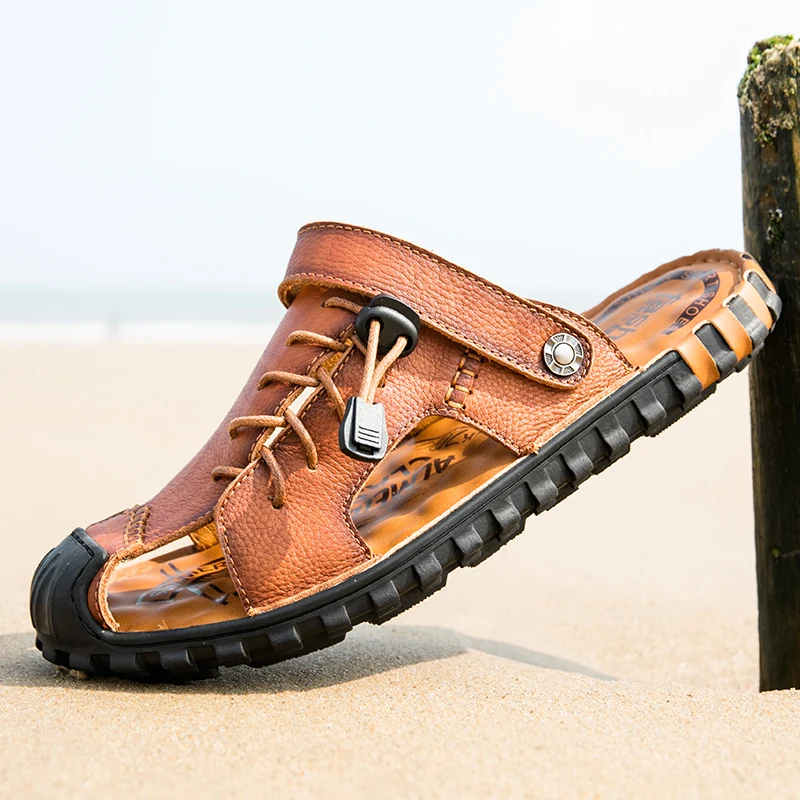 

Мужские пляжные сандалии, дышащие, летняя обувь