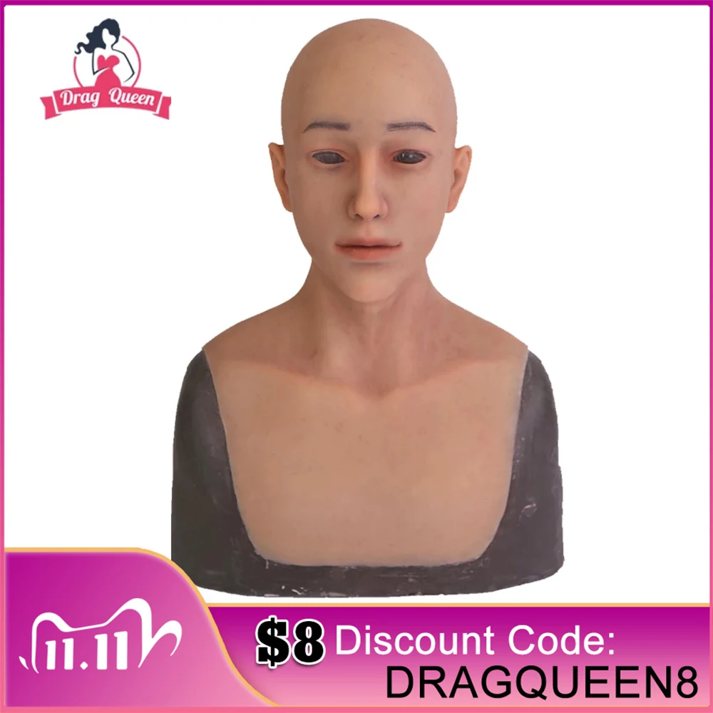Новинка 2021 силиконовая мужская маска на хэллоуин Drag Queen мужские реалистичные