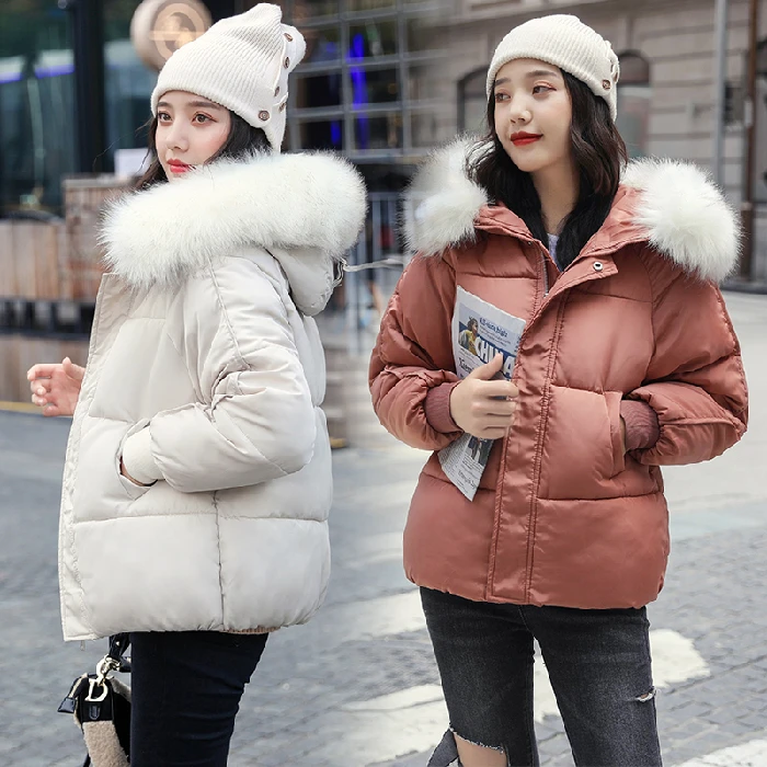 

Fall And Winter 2019 New Down Cotton Clothes Women's Korean Edition Short Loose And Thickened Students'cotton Clothes