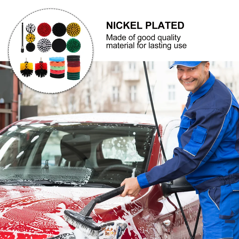 

1 Set Electric Drill Brush Attachment All Purpose Drill Brush Pad Sponge