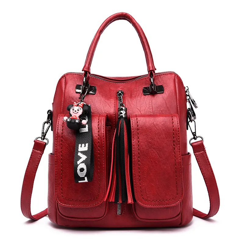 

The Latest Student Backpack Female 2021 High-capacity Hot Backpack Female High-quality Pu Leather Backpack Female
