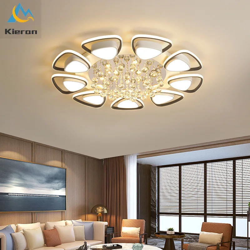 

Современный простой Хрустальный светодиодный потолочный светильник, лампа для спальни, кабинета, ресторана, гостиницы, украшение для гости...