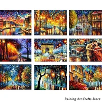 5d diy diamond painting abstract street landscape embroidery full round square drill cross stitch kits mosaic picture home decor