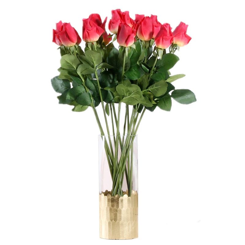 

Silk Wall Artificial Flower Buds Bouquet Peony Fake Wedding Plastic Rose Blossom Sztuczne Kwiaty Artificial Decorations BY50FZ